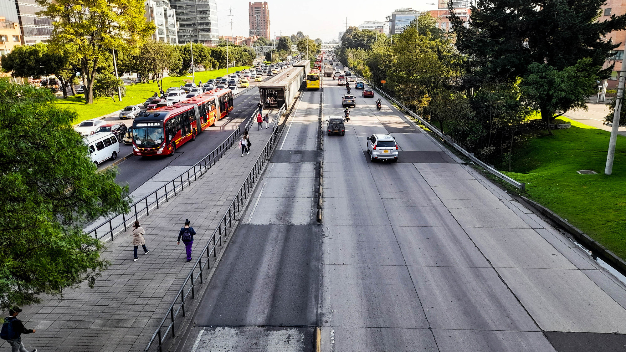 106th street transmilenio station on the north highway in Bogota